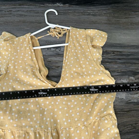 Abercrombie Fitch Dress Medium Pockets Polka Dot Festival V Neck Tiered Lined - Picture 7 of 10